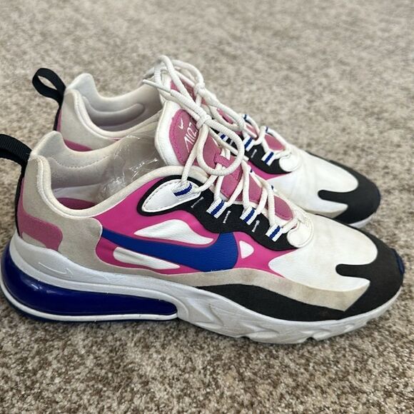 Nike Air Max 270 React W - Summit White/Cosmic Sneakers 9 - Picture 1 of 6